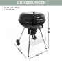 Schwarzer DELUKE Kugelgrill ENNO mit Ablage und Grillhandschuhen, Grillfläche Ø 55 cm.