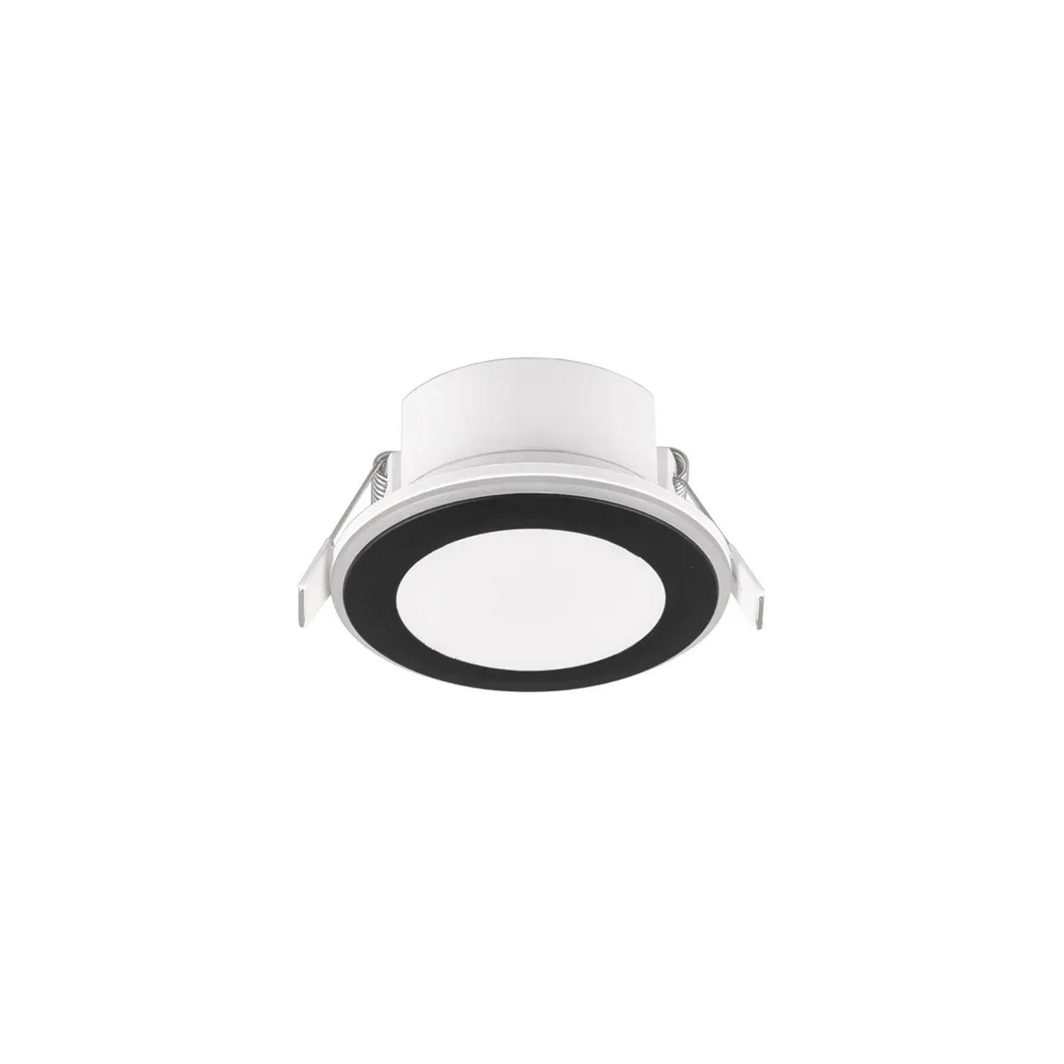 Trio LED Einbaustrahler Argus, 1-flammig, schwarz matt, Ø 8,2 cm.