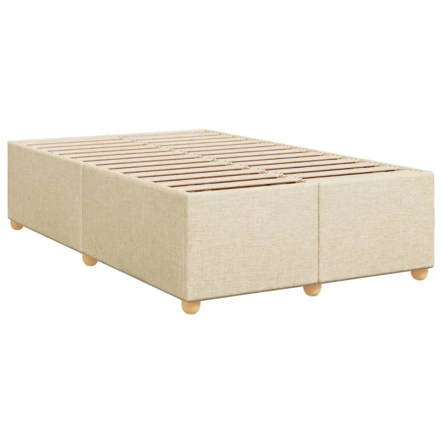 vidaXL Bettgestell ohne Matratze Creme 120x190 cm Stoff 3284720 günstig online kaufen