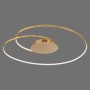 Moderne, goldene LED-Deckenleuchte Nastro von Paul Neuhaus, 70x65 cm.