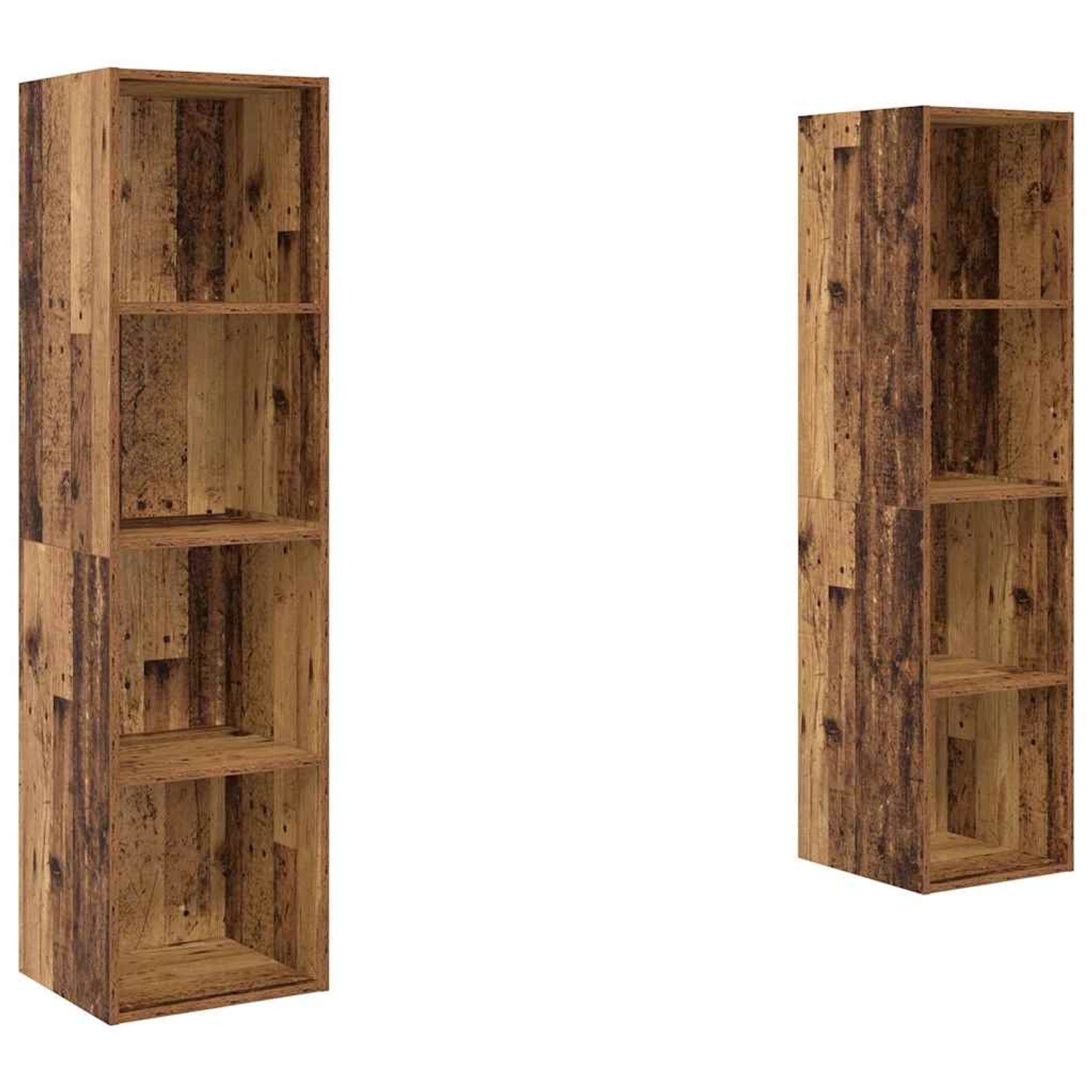 vidaXL TV-Schrank 2 Stk Braun 37 x 37 x 142,5 cm Holzwerkstoff 3393537 günstig online kaufen