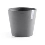 Ecopots Amsterdam Pflanztopf, grau, 30x26 cm, mit Wasserreservoir für Innen- und Außenbereich.