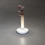 Weiße Konstsmide LED Akku-Vase Biarritz, ø 13,5 cm, mit Pflanze, für Innen & Außen.