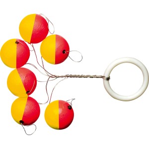 Westline Forellen Leuchtpilot, rund, gelb-rot, 12mm, für optimalen Lockreiz beim Angeln.