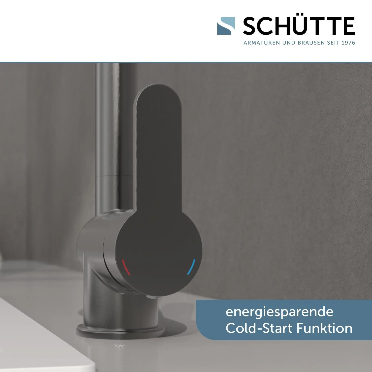 Schütte Spültischarmatur London, Graphit matt, mit Ausziehbrause.