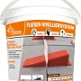 Medial Starter Set Fliesen-Nivelliersystem im Eimer, mit Keilen und Laschen für präzises Fliesenlegen.