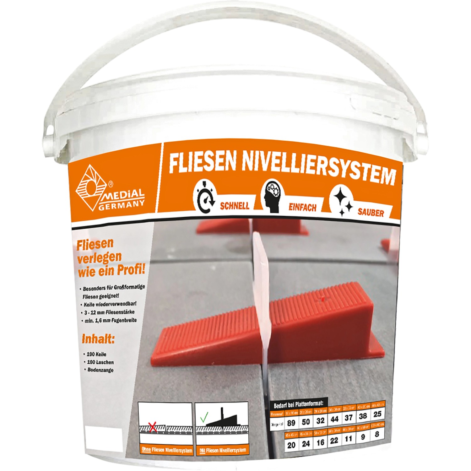 Medial Starter Set Fliesen-Nivelliersystem