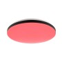 Smarte LED-Deckenleuchte Livio mit RGB-Funktion, weiß-schwarz, Ø 38,5 cm.