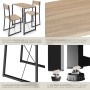Tectake Sitzgruppe Margate 3 Teilig Esstisch Mit 2 Stühlen 138 x 80 x 90 cm Industrial Holz Hell Eiche Sonoma_5