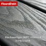 Graue Floordirekt WPC Klickfliese Noble mit 3D-Holzoptik, Detailansicht.