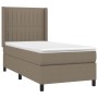 Boxspringbett Taupe (80x200 cm) mit Matratze und Kopfteil. Bequemes Bett für erholsamen Schlaf.