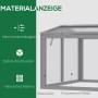Outsunny Frühbeet aus Holz und Polycarbonat, hellgrau, Detailansicht Materialien.