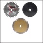 Sägeblätter-Set für Einhell Mini-Handkreissäge TC-CS 89: Holz-, Metall- und Diamanttrennscheibe.
