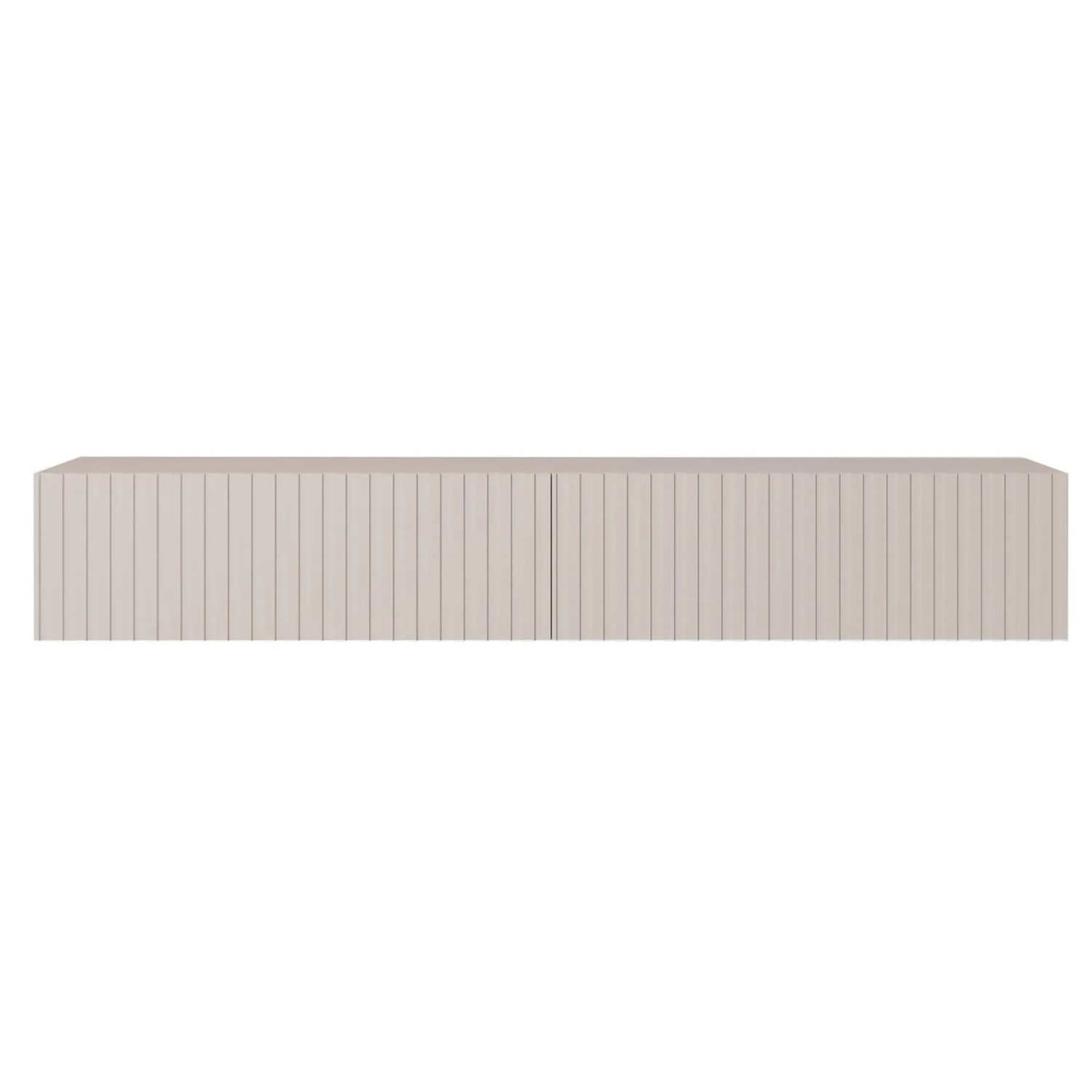 TV-Hängeboard Telire 175 cm Graubeige / Lamelle