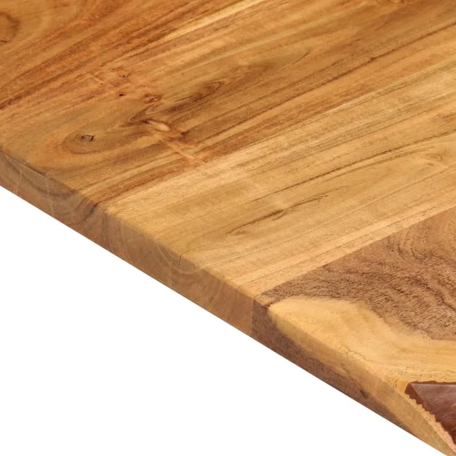 vidaXL Waschtischplatte aus Akazie, 100x52 cm, Massivholz mit Baumkante.