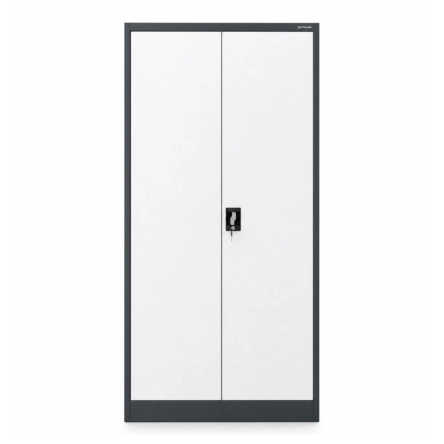 JAN NOWAK Metallschrank mit Stauraum Anthrazit-Weiß TOMASZ 185x90x45 cm