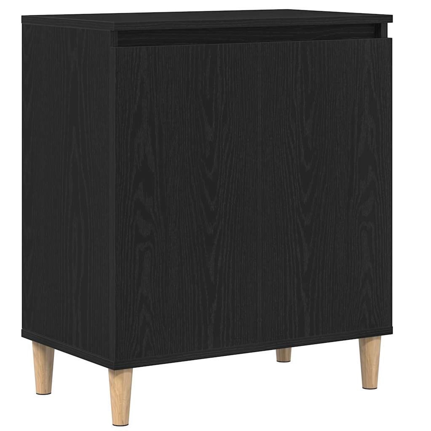vidaXL Sideboard Schwarz 60 x 35 x 70 cm Holzwerkstoff 862593