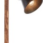 Schwarze Brilliant Tischleuchte Plow aus Stahl und Holz für den Innenbereich.