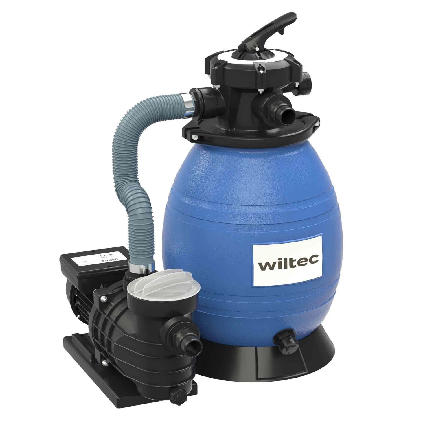 Wiltec Sandfilteranlage 370W 26L Filtertank 13200L/H Pool Pumpe Filterpumpe