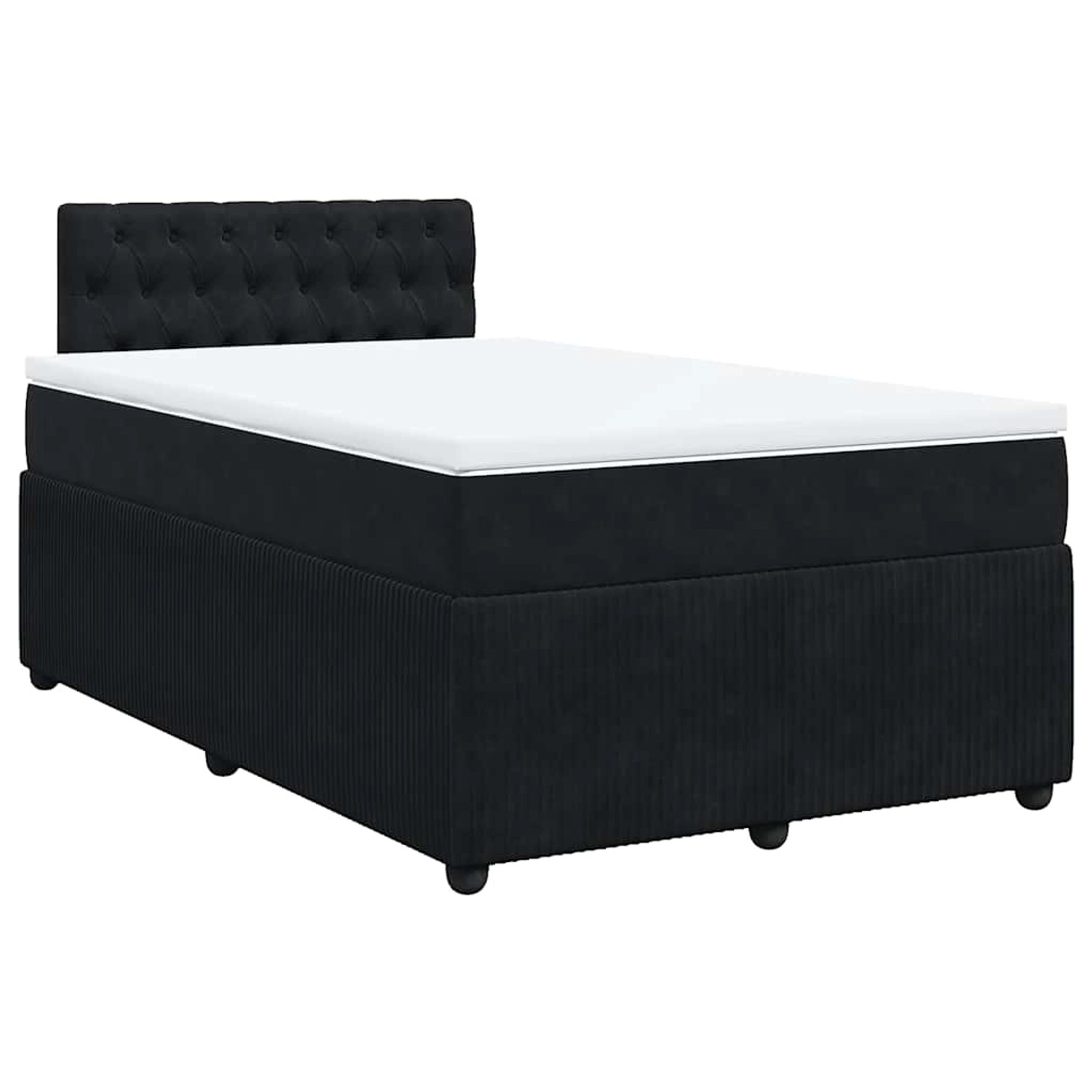 vidaXL Boxspringbett mit Matratze Schwarz 120x190 cm Samt 3287694 günstig online kaufen