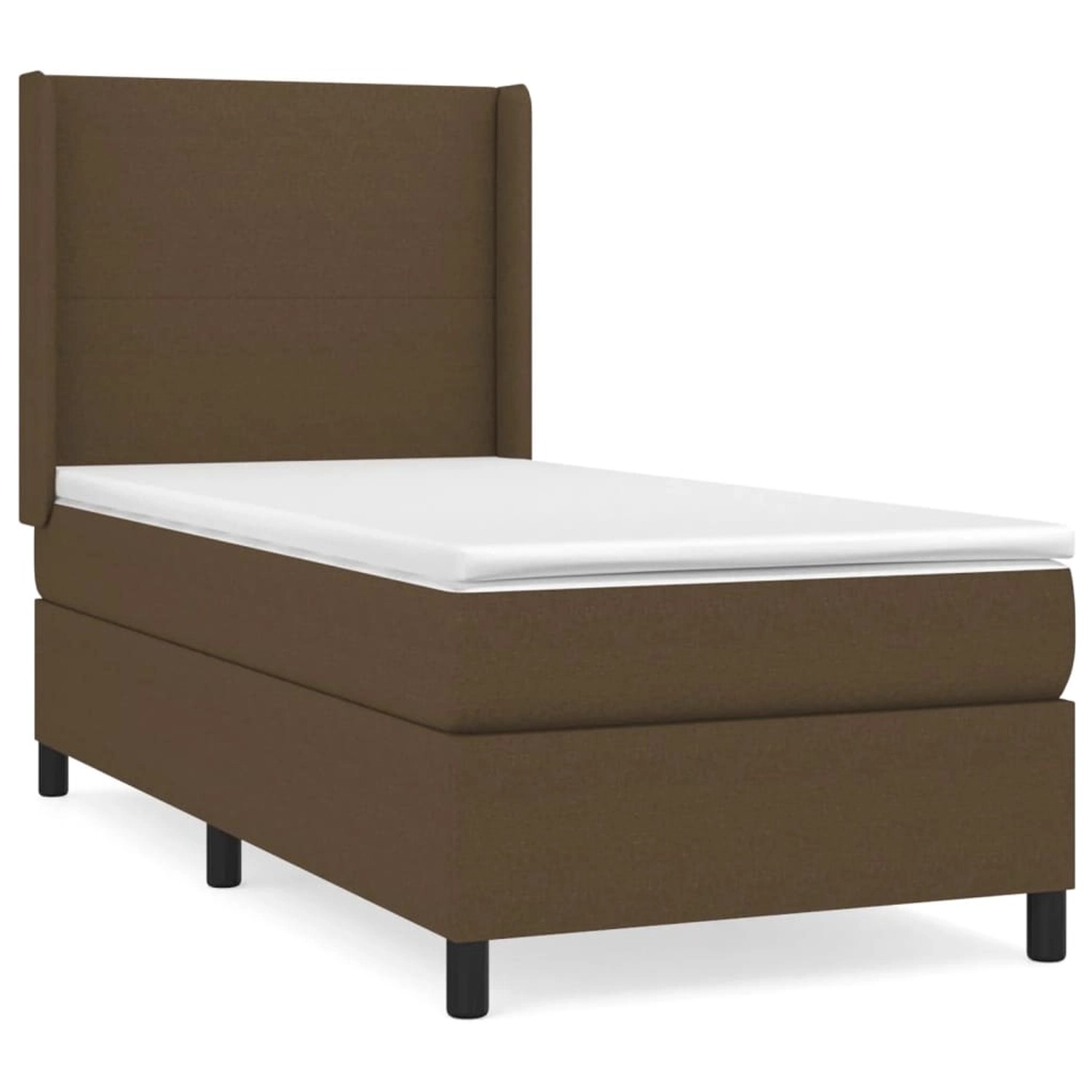 vidaXL Boxspringbett mit Matratze Dunkelbraun 90x190 cm Stoff1393882 günstig online kaufen