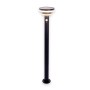 Schwarze LED Solar Stehleuchte Nora mit Erdspieß, Ø 16 cm, 86 cm hoch.