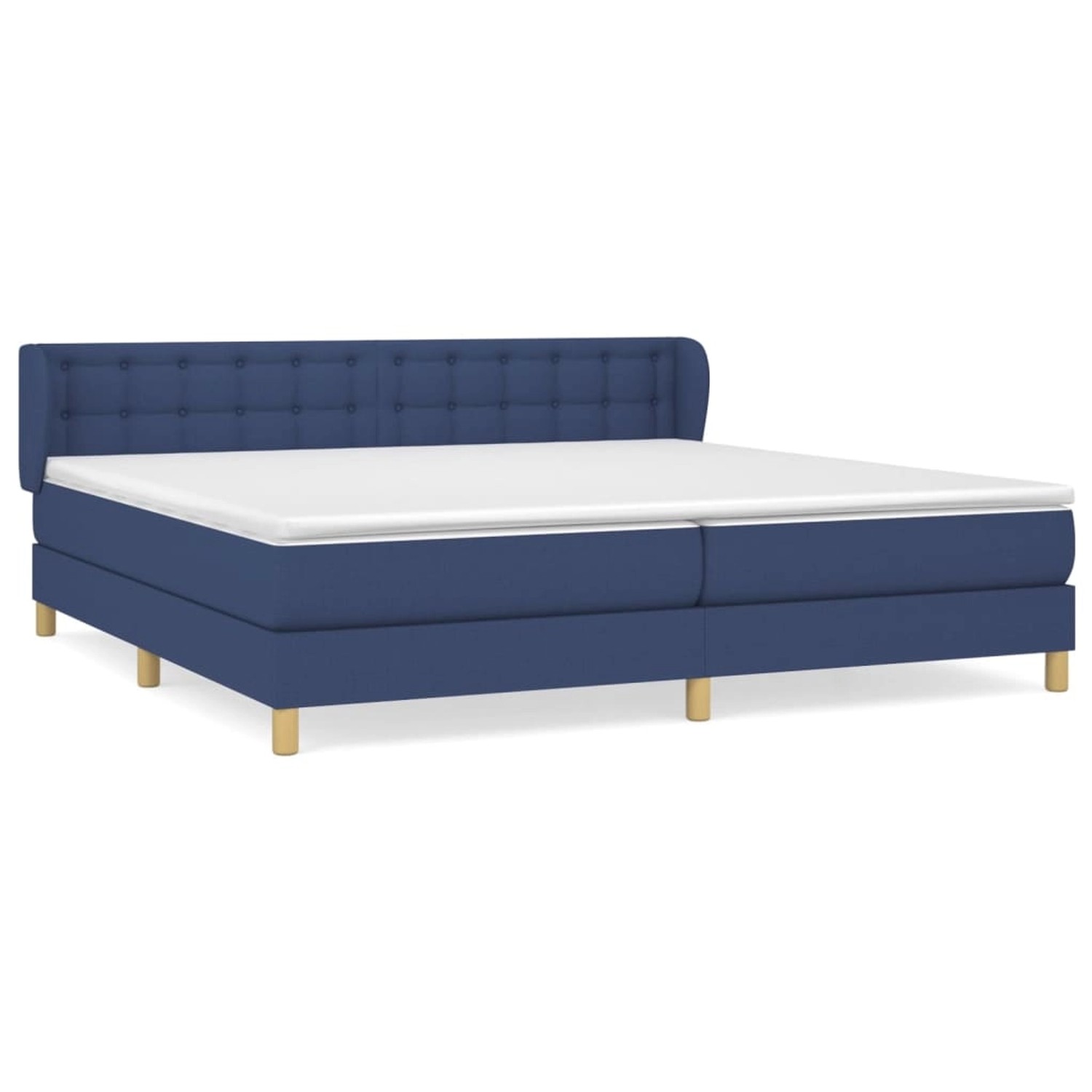 vidaXL Boxspringbett mit Matratze Blau 200x200 cm Stoff 3127155 günstig online kaufen