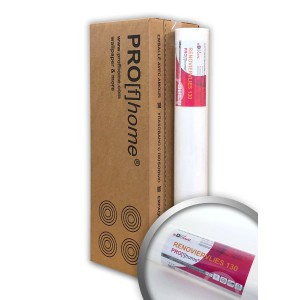 PROFHOME Renoviervlies 130g, 4 Rollen à 18,75m², glatte, weiße Vliestapete im Karton.