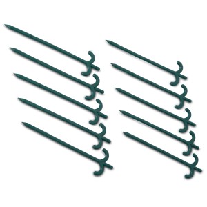 Windhager Vielzweck-Stäbe, 10 grüne Befestigungsstäbe für Hochbeete, 25 cm lang.