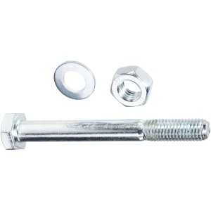 LUX Schrauben-Set für Bodeneinschlaghülsen, 10 mm x 90 mm, inkl. Muttern und Unterlegscheiben.