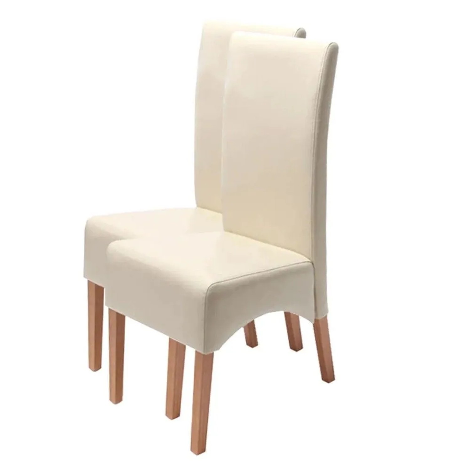 MCW Esszimmerstuhl Crotone 2er-Set Creme Helle Beine