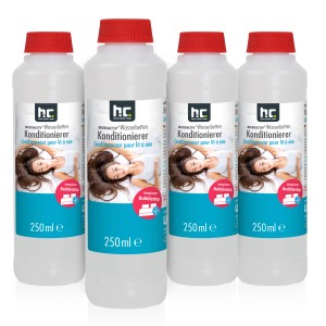 4 Flaschen Microactiv Wasserbett Konditionierer, je 250ml, für die Reinigung und Pflege von Wasserbetten.