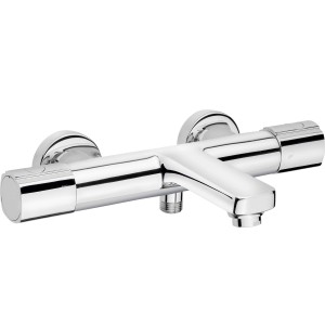 baliv Thermostat-Wannenarmatur WA-5020 in Chrom, Aufputz-Montage für Badewannen