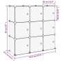 vidaXL Aufbewahrungswürfel-Organizer mit 9 Würfeln und Türen Transparent PP 340557_8