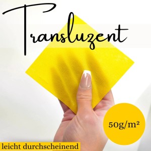 Gelbe Sensalux Tischdeckenrolle Light, stoffähnlich, leicht transparent, 1,10 m x 25 m.
