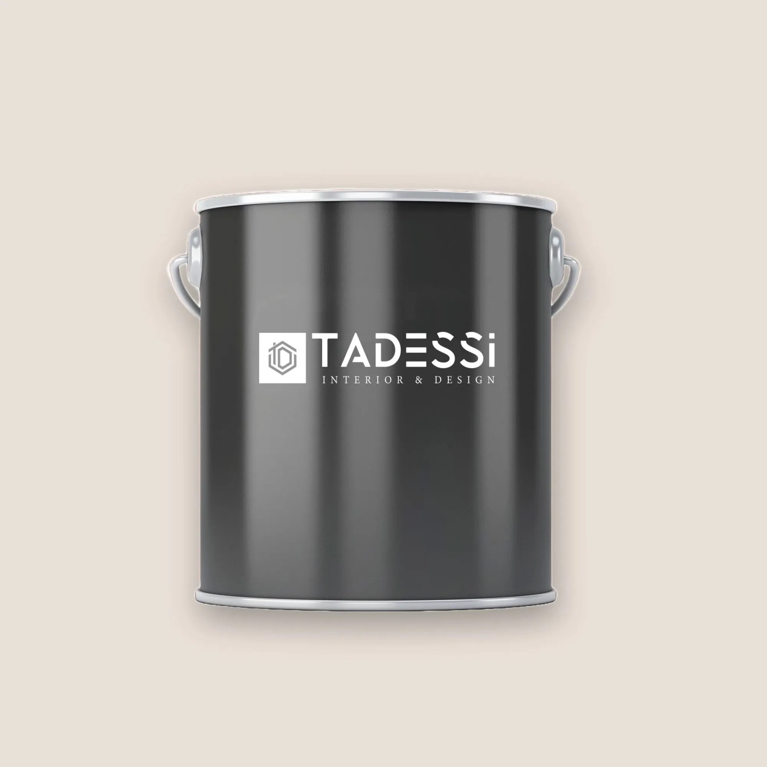 Dunkelgrauer Tadessi 5 l Wandfarbe Eimer für Terracotta Matt Dispersion. Ideal für bunte Innenfarben.