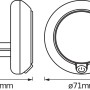 Ledvance LED-Nachtlicht Lunetta, weiße runde Lampe mit Sensor, 6 x 7,1 x 7,2 cm.