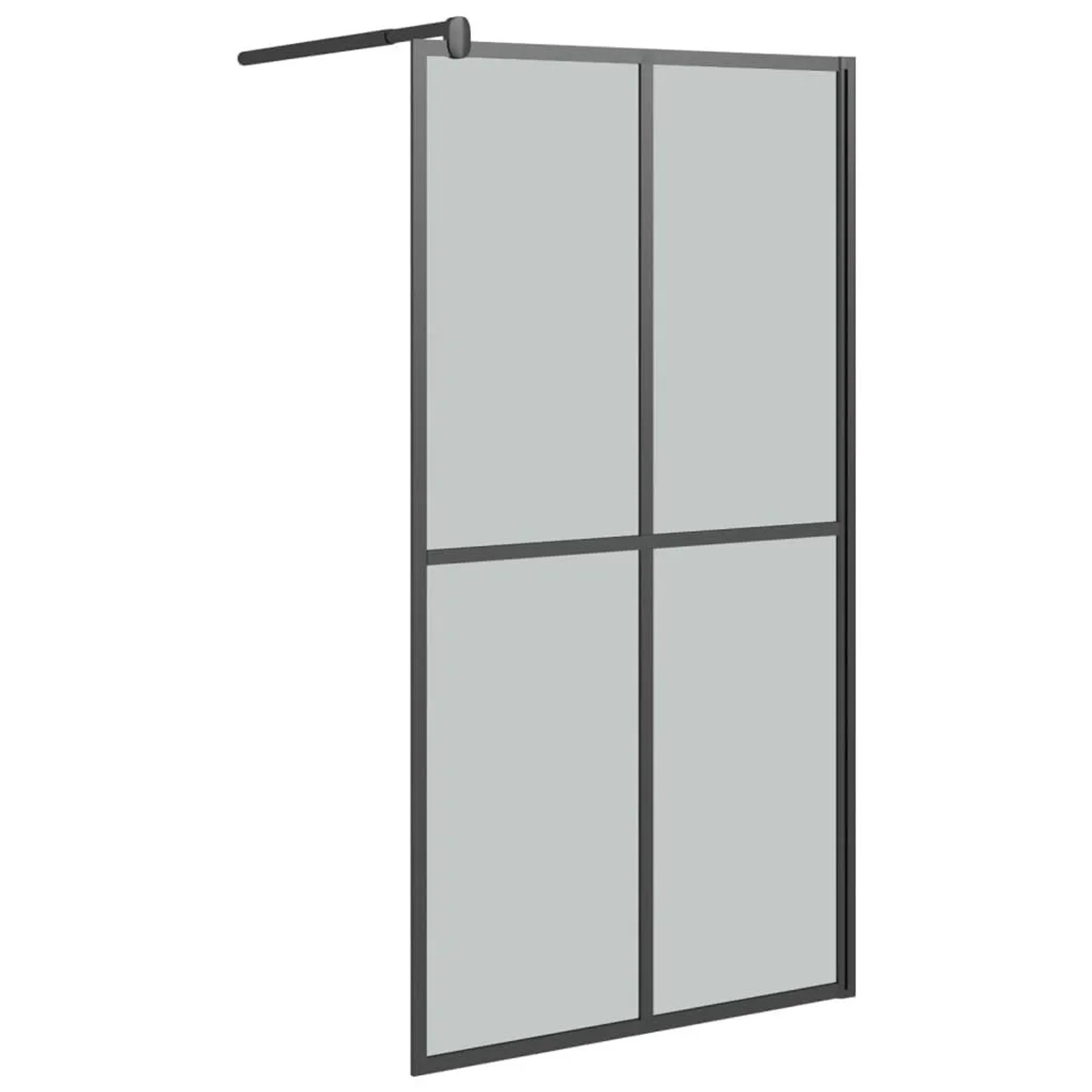 vidaXL Duschwand für Walk-In Dusche 100x195cm Dunkles Sicherheitsglas 151886