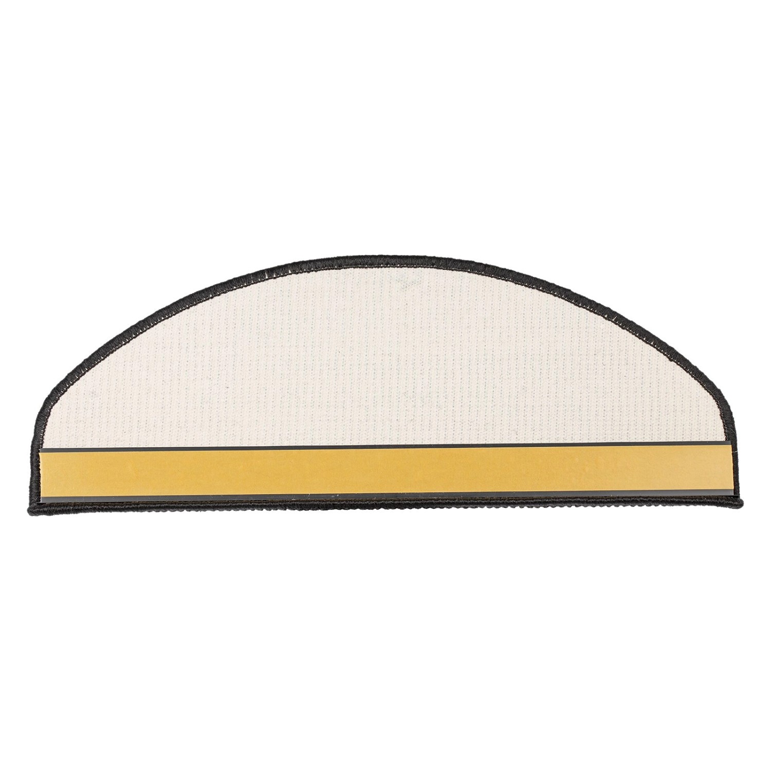 Halbrunde, schwarze Karat Stufenmatte aus Sisal mit Klebestreifen, Pure Nature Design.