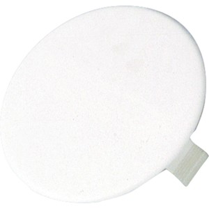 Weißer Feder-Steckdeckel für 60 mm UP-Schalterdosen, Zubehör für Elektroinstallation.