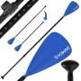 24MOVE SUP Paddel, blaues Stechpaddel aus Aluminium, 210cm Länge.