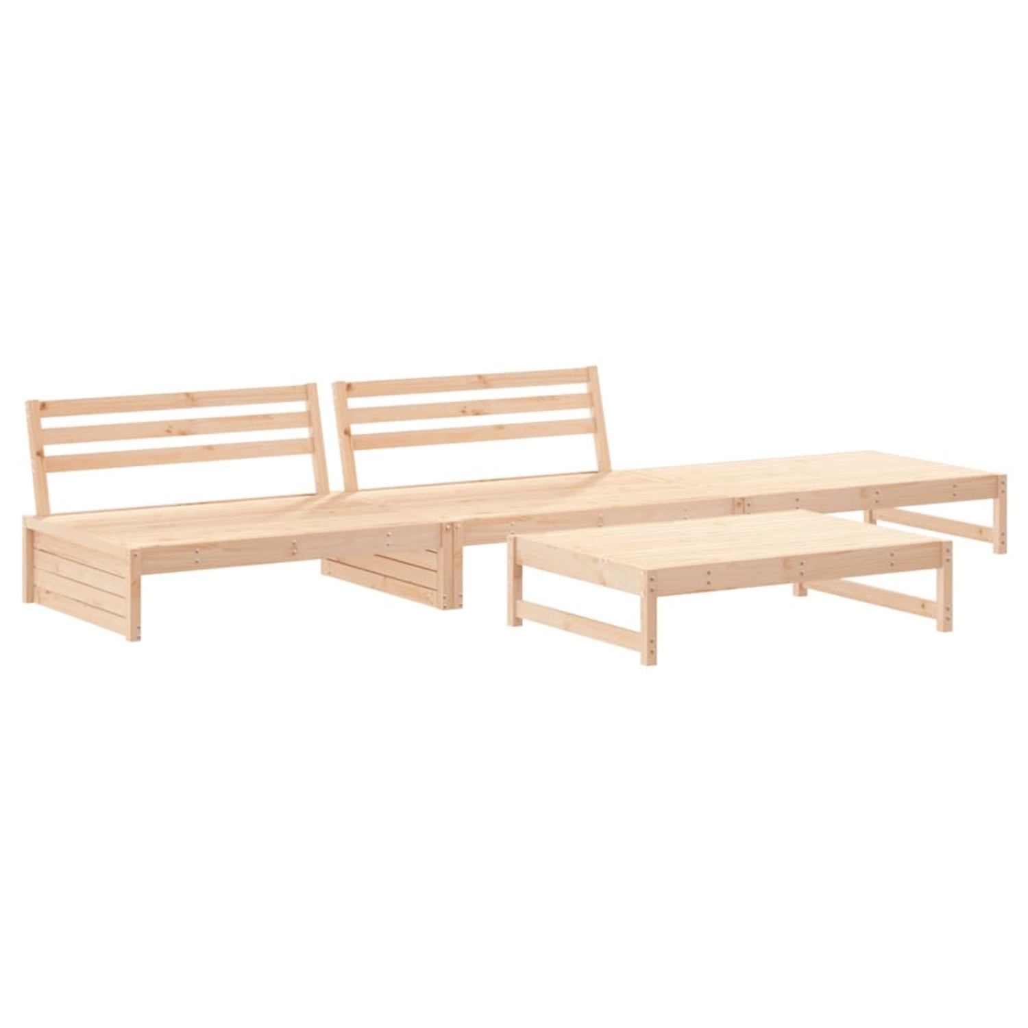 vidaXL 4-Tlg Garten-Lounge-Set Massivholz Kiefer 3186627 günstig online kaufen