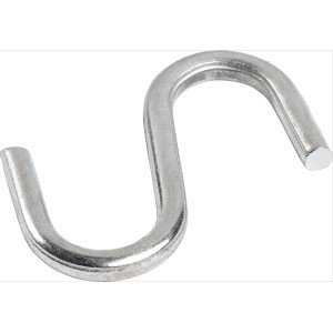 LUX S-Haken, 25 mm, verzinkt, 4er-Set. Stahlhaken für Küche und Werkstatt.