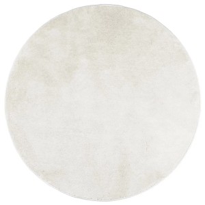 vidaXL Teppich OVIEDO Kurzflor Creme Ø 200 cm 375525