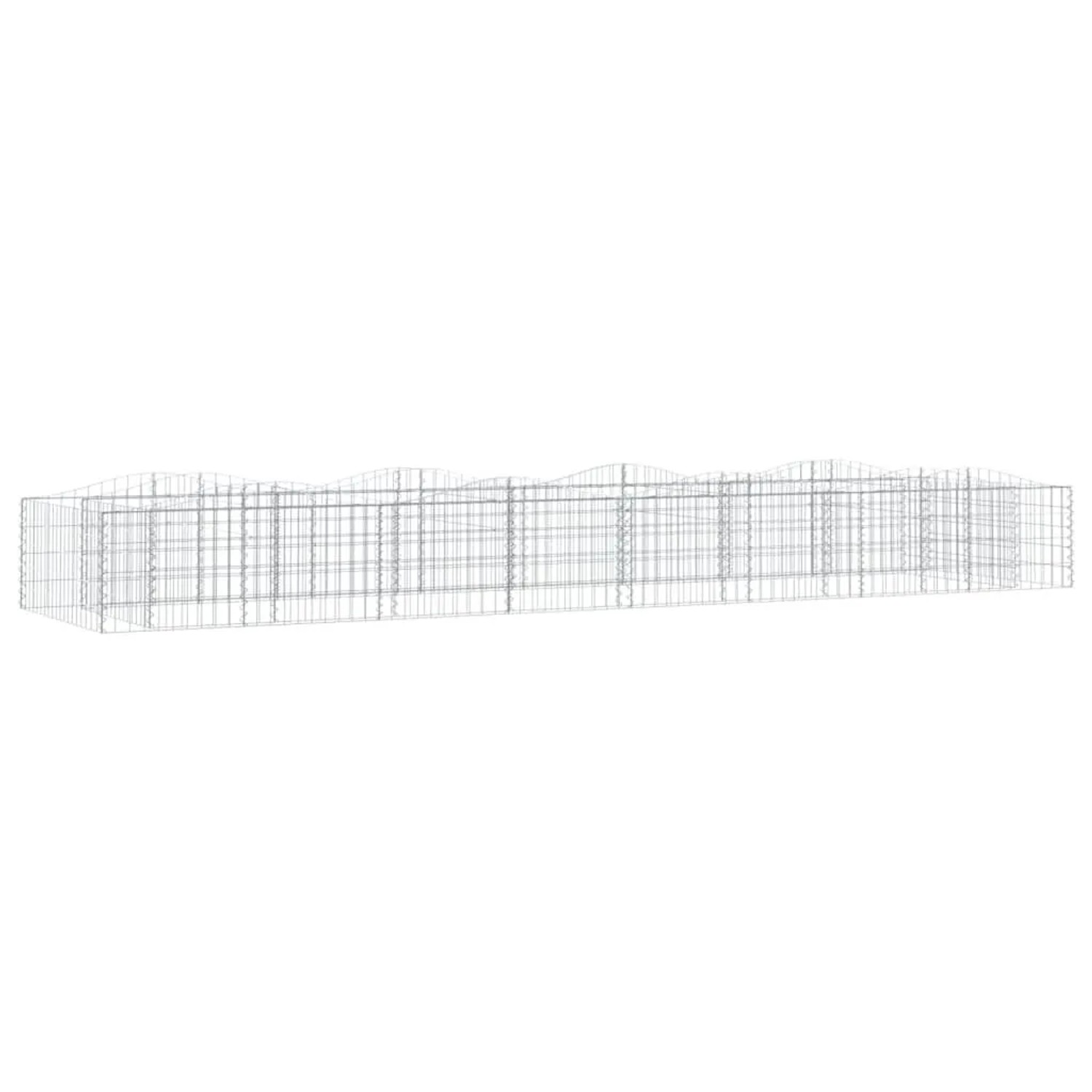 vidaXL Gabionen-Hochbeet mit Hochbogen 600x100x50 cm Verzinktes Eisen 153552