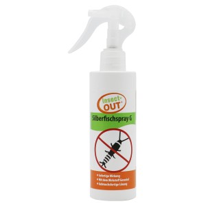 Insect Out Silberfischspray G 200ml im weißen Pumpspray-Behälter.