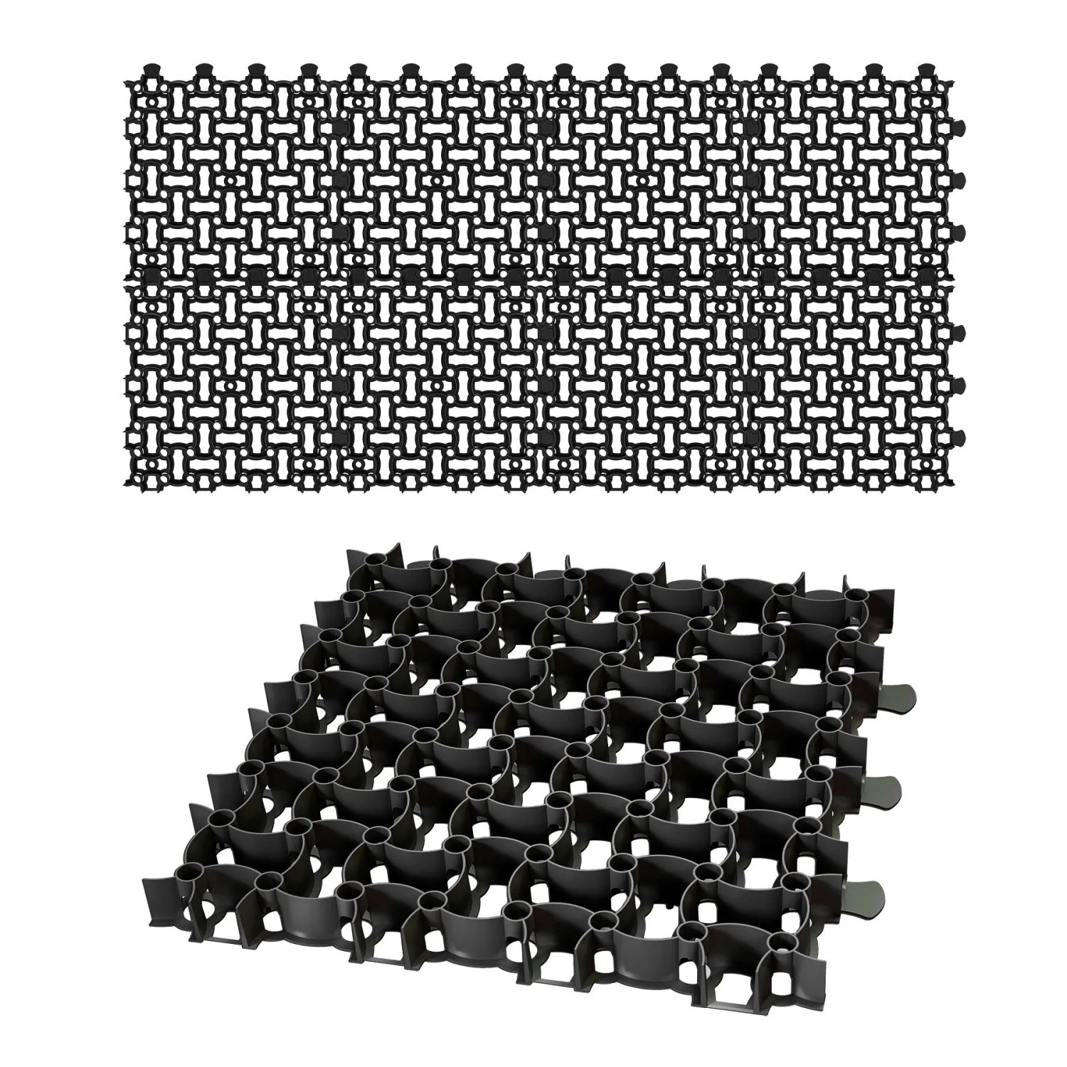 BigDean Rasengitter Kunststoff 8 Stück A 50x50x4cm 16 T Qm Belastbar Befahrbar Paddockplatten In Schwarz