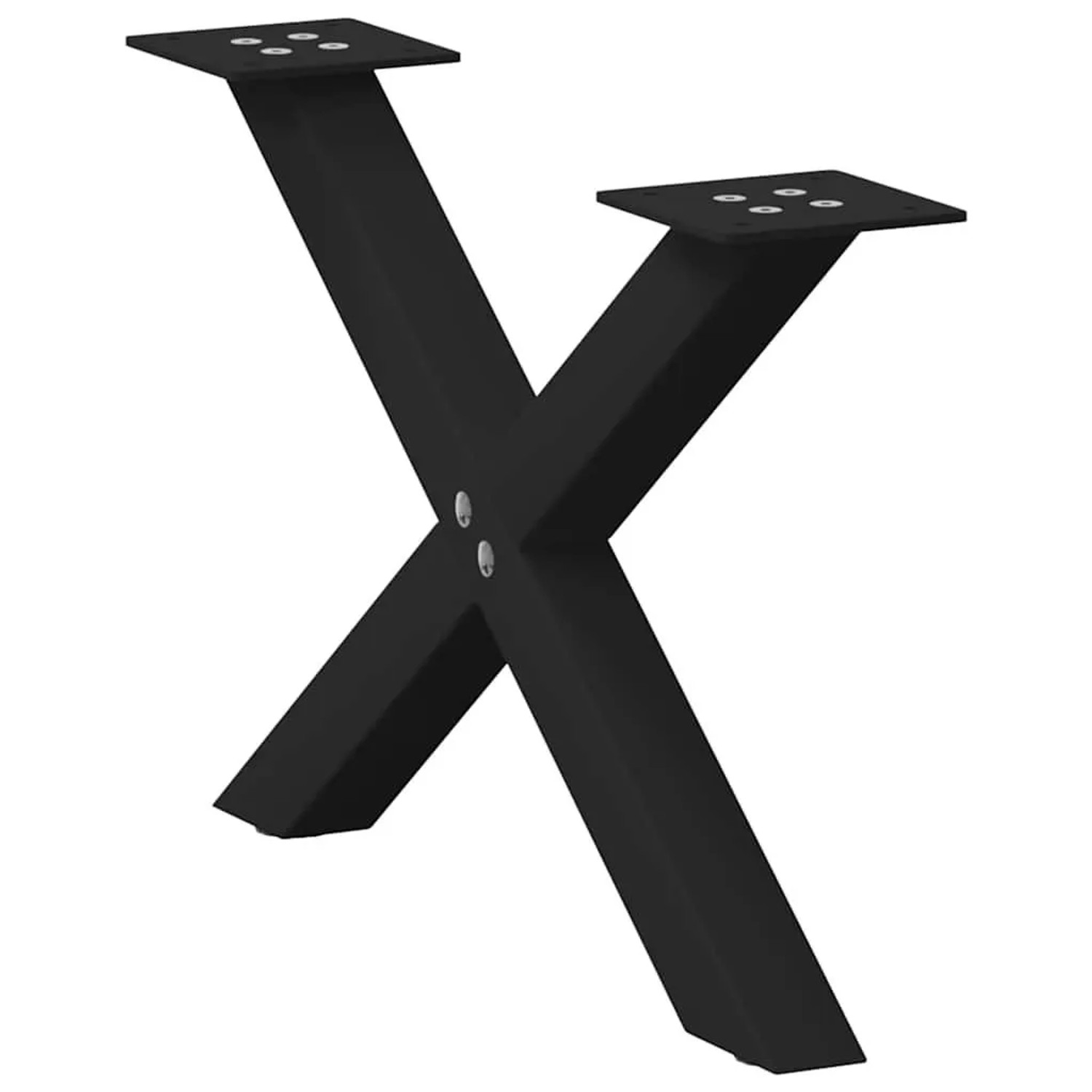 vidaXL Couchtischbeine X-Form 2 Stk Schwarz 50x30-31 cm Stahl 4012876