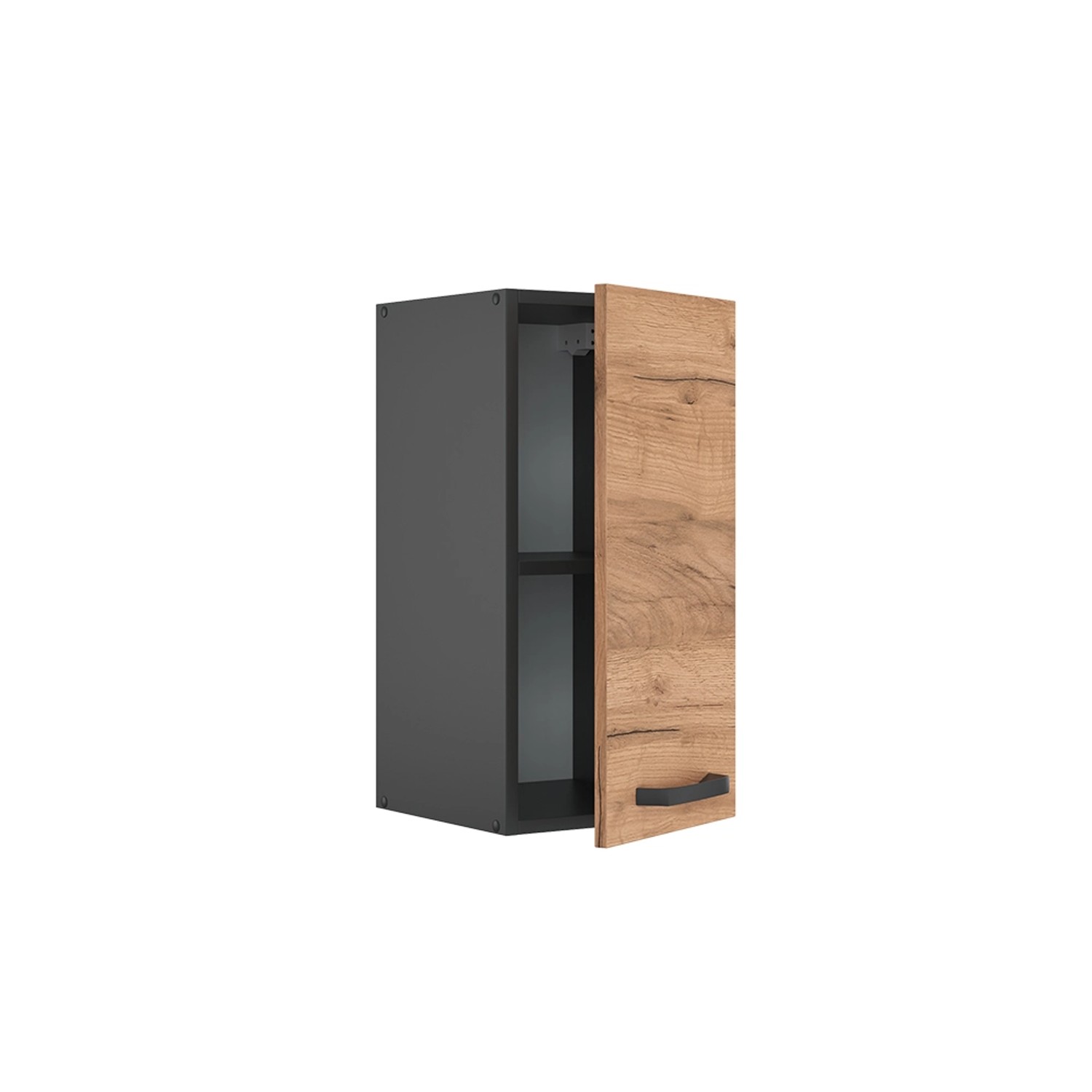 Vicco Hängeschrank R-Line, 30 cm, Eiche Goldkraft/Anthrazit. Küchenschrank mit Tür und zwei Fächern.