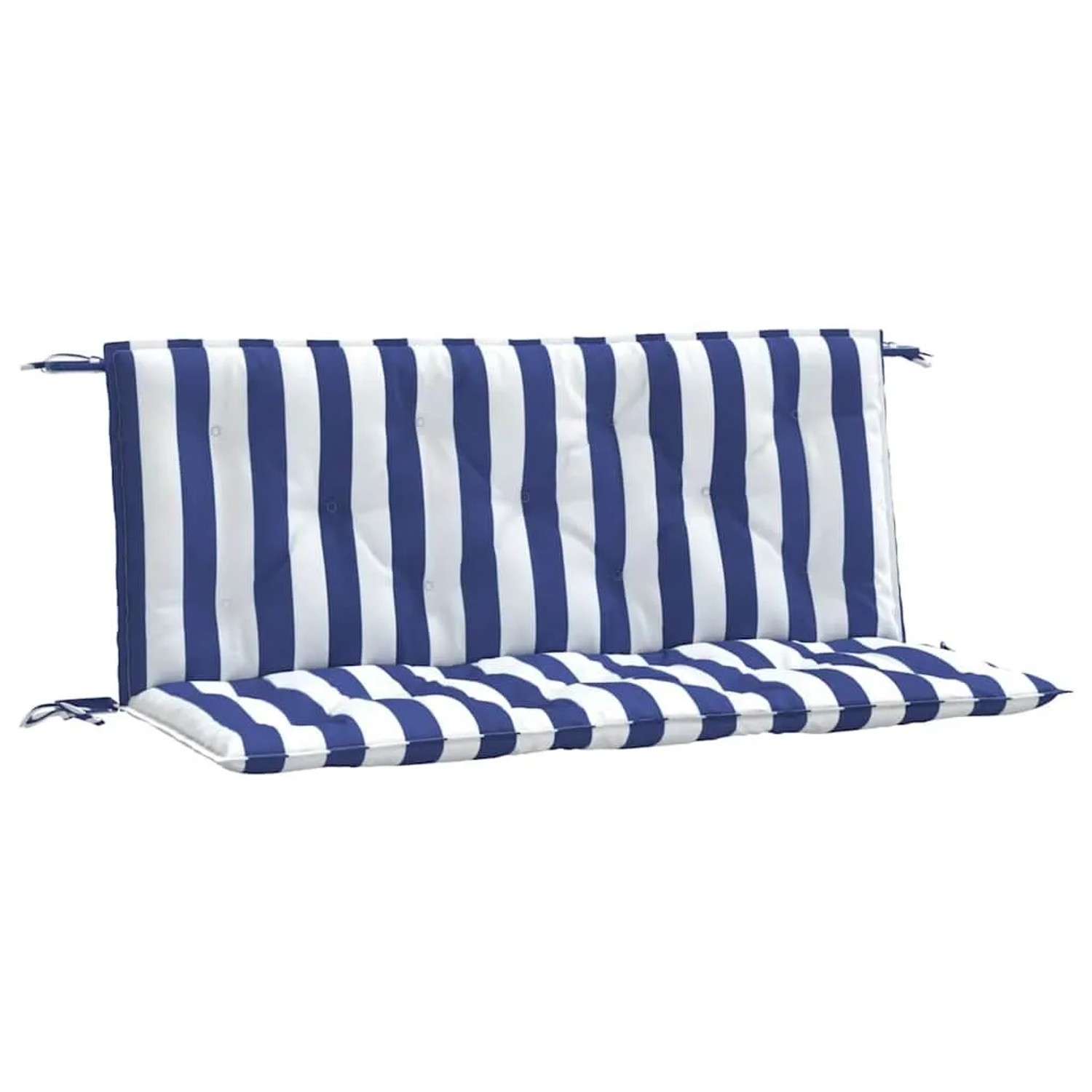 vidaXL Gartenbank-Auflagen 2 Stk Blau&Weiß Gestreift 120x50x7cm Stoff 36169 günstig online kaufen